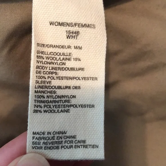 Woolrich Wool Sherpa moto jacket beige plaid - Picture 4 of 7